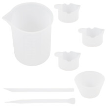 Epoxy resin measuring cup set with mixing stick