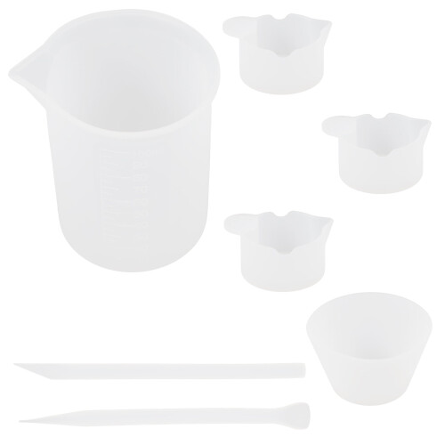 Epoxy resin measuring cup set with mixing stick