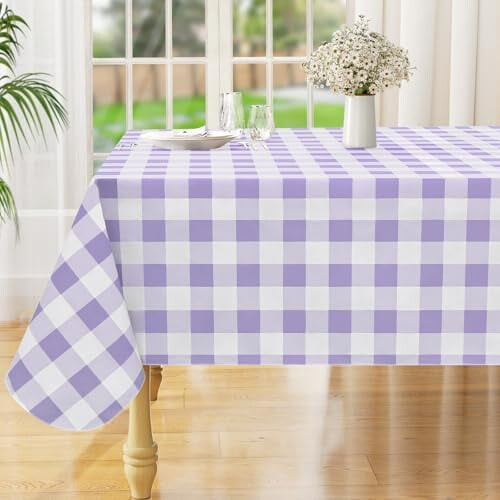Rectangle Vinyl Tablecloth with Flannel Back, 54x78 in,