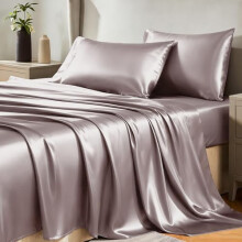 King Satin Sheet Set – 4-Piece Polyester Microfiber Sheets