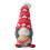 Kabouterpaar als ornament met rode gebreide muts (1 paar) 1