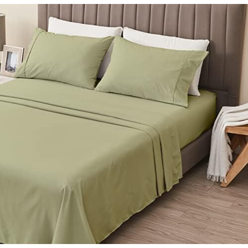 Twin Sage Brushed Microfiber Sheet Set 3-Piece