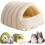 Warm Foldable Cat Bed – Corduroy Snuggle Hut, M 1