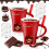 Chocolate Fondue Mug Set with Fork – Ceramic Melting Cup, 1