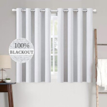 Faux Linen Blackout Curtains 52x84 in (2 Panels)