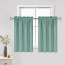 Sage Green Blackout Curtains 42x63 in Set of 2