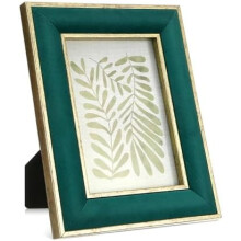 Green Velvet Photo Frame 4x6 inch with Gold Edge 2 pcs