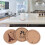 36Pcs Heat-Resistant Thick Corkboard Placemat Round Table Coasters 5