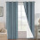 Linen-Effect Blackout Curtains with White Lining, Grommet 1