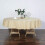 Polyester Round Tablecloth 90 in Champagne 6 Pack 1