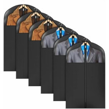 Kleidersack zum Aufhängen mit Sichtfenster, 40 Zoll, Polyester, 6er-Pack
