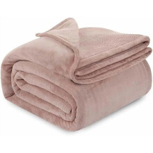Rose Pink Fleece Blanket King Size 90 x 102 in
