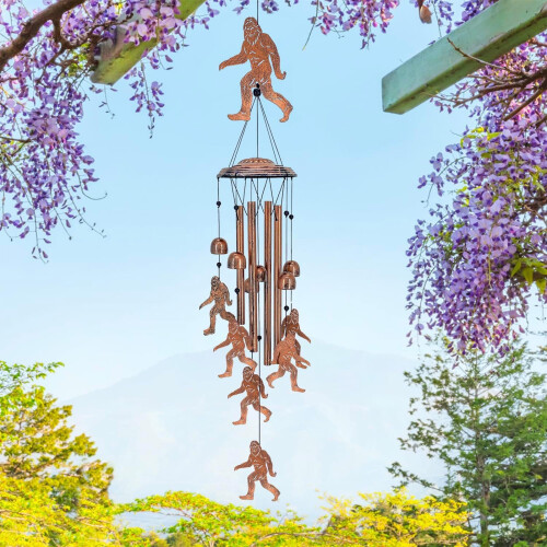 Wild Man Design Metal Wind Chime 36 in Bronze