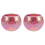2Pcs Pink Glass Tea Light Holders Reusable Decorative Candle Holders 2