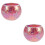 2Pcs Pink Glass Tea Light Holders Reusable Decorative Candle Holders 6