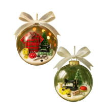 Vintage naaimachine sneeuwbol ornament
