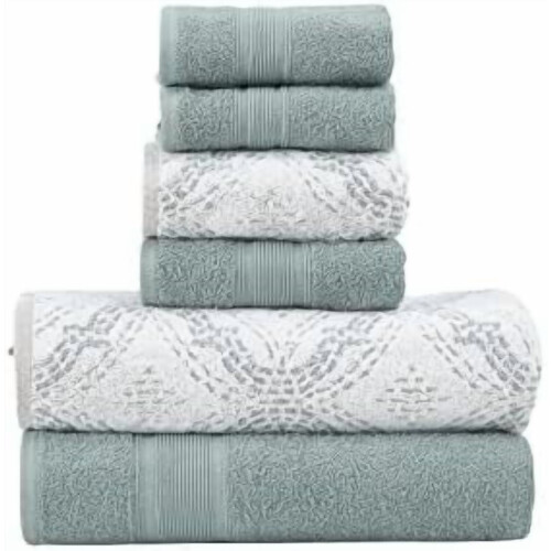 Capri 6-teiliges Jacquard-Baumwollhandtuchset