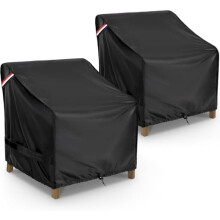 Vodotesný poťah na záhradnú stoličku čierny, 23Š x 23H x 33V palcov 2