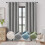 Perdele Herringbone, 50x96in, gri deschis, 2 panouri 1