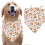 Pañuelo de algodón para perro – Estampado de patrulla de ardillas, triangular, 78 1
