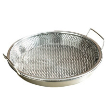 Stainless Steel Disc Filter Household Kitchen Barbecue Fried Oil Drain Artifact Snack Oil Filter Plate Drain Mesh Plate