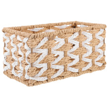 Woven Paper & Iron Storage Box 19.5 x 11 x 10 cm