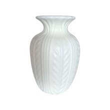 White Wheat Ear Ceramic Vase 10in