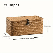 Handmade Straw Woven Storage Basket