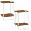 Charging Side Table with USB & AC Outlet, 2-Tier, Walnut 1