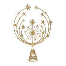 Gold Star Christmas Tree Topper, Iron, 33 cm