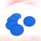 Sottobicchiere in silicone con supporto, rotondo, blu. 2