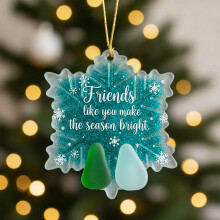 Sea Glass Christmas Ornament Coastal Beach Theme