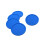 Sottobicchiere in silicone con supporto, rotondo, blu. 8