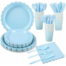 Sage Green Party Supplies Set 350 pcs