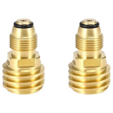 POL-zu-QCC1-Propangastankadapter – Messing, 2er-Pack