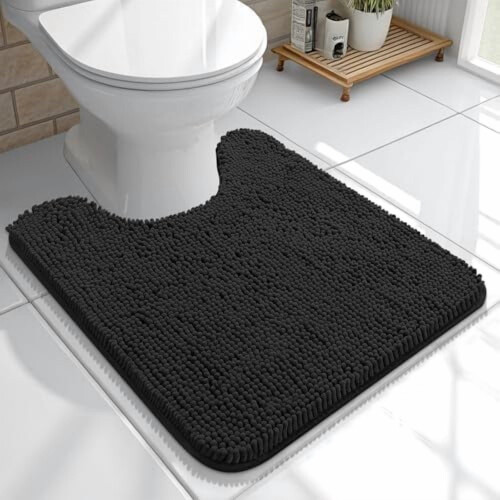 Chenille Bath Rug 20x20 Inch Non-Slip Absorbent