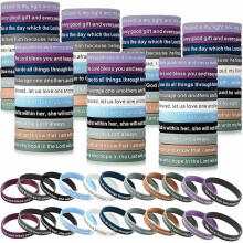 Inspirerende rubberen armbandjes met Bijbelteksten (120 stuks)
