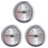 3Stk Metall Integriertes Thermometer Silber Mini Für Zigarrenkiste 4