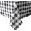 Black & White Checkered Tablecloth 60x102 in 1