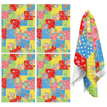 4-pack kökshanddukar med blommönster 45x61 cm