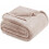 King Size Fleece Blanket 120x120 in Light Grey 1