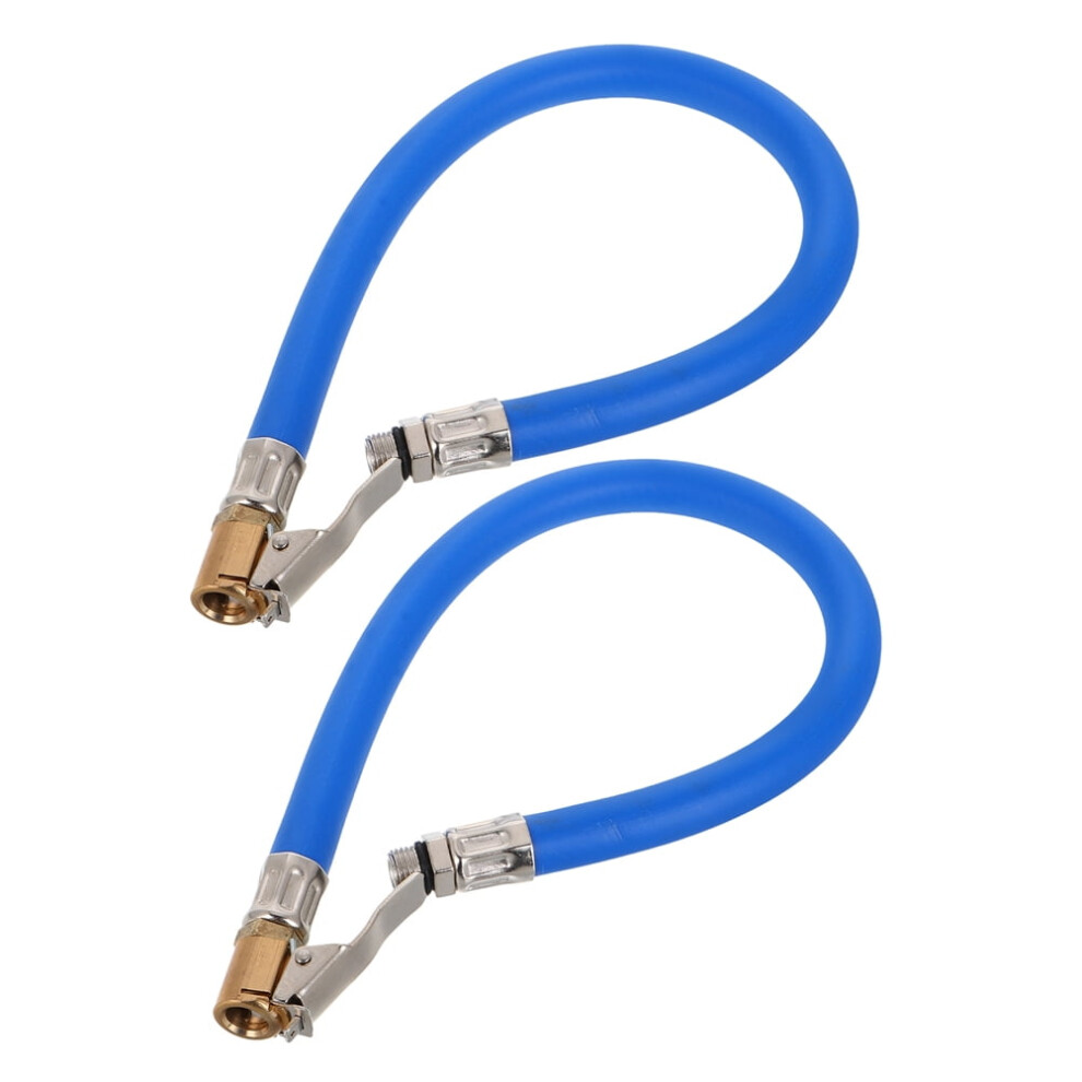 Ounona Tire Inflator Hose With Copper Chuck & Gauge Blue 9306268222385