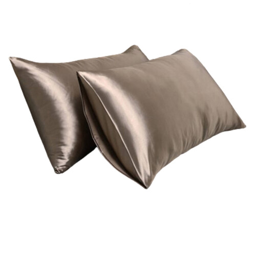 AUQ Silk Pillow Cases – Polyester Satin, 20x30 in, 2 Pack