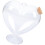 Heart-Shaped Glass Candy Jar with Cork Lid 1