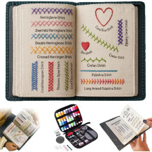 Stickmusterbuch-Set mit 18 Garnfarben