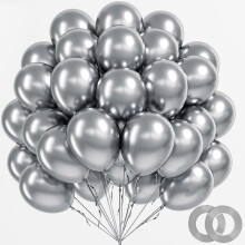 20 x 10-inch Bright Pink Latex Balloons with Ribbon