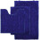 Chenille Bathroom Rug Set 3-Piece Royal Blue 1