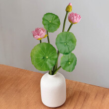 Artificial Lotus Flowers Pink 10.2 in Long Stem 1 Pack