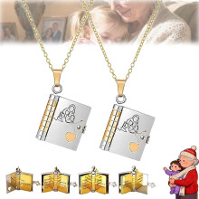 Kirjakaulakoru tyttärentyttärelle, kaiverrettu, 6 sivua, avattava