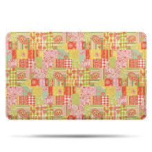 Floral Microfiber Bathroom Rug 20x32 Inch Non-Slip